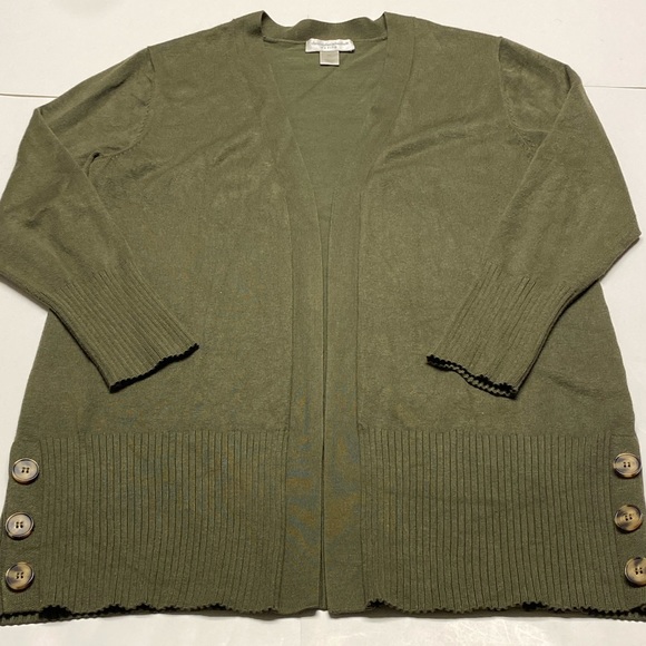 Christopher & Banks Sweaters - Christopher Banks olive green women’s lightweight cardigan